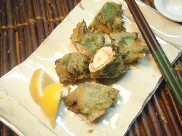 にんにくの鶏ササミ天ぷら